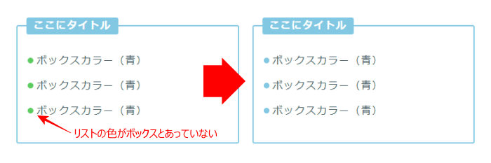 リストカスタマイズ前後