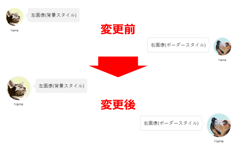 吹き出しカスタマイズのPC表示
